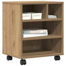 vidaXL Supporto d'imprimante chêne artigianale 41 x 32 x 48 cm - Castano - Visualizzare 1