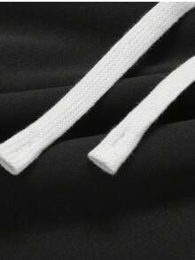 Men's Thermal Lined Loose Fit Casual Sweatpants, Black, Autumn/Winter - Black - View 4