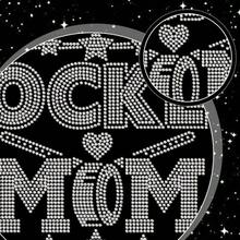 MAYJOYDIY Hockey MOM Rhinestone Iron on Hotfix Star Heart Pattern Bling DIY Patch Repair Field Hockey Stick Sparkle Hot Fix Aplique para playera chamarra jeans manualidades accesorio de ropa - MAMÁ DE HOCKEY - Ver 3