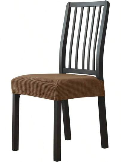 Fundas para Sillas de Comedor Flexibles, 6 Piezas Funda Asiento Silla Comedor, Funda de Comedor, Cubre Sillas Comedor, Extraíbles y Lavables, para Restaurante, Hotel, Banquet (Marrón Oscuro)