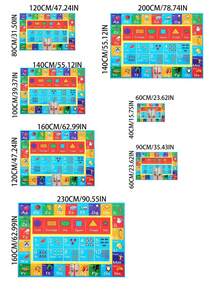 1 Stück Mehrfarbiger karierter Kinderteppich, Zahlen, Buchstaben, Formen, Tiere, Früchte dekorativer Teppich für Kinderzimmer, Schlafzimmer Dekoration, kleiner Teppich, Teppich, Heimdekoration, Wohnzimmerteppich, kleiner Wohnzimmerteppich, Schlafzimmerteppich, Wohnzimmer Heimdekoration, Outdoor-Teppich, waschbarer Teppich - Verschiedenfarbig - Übersicht 5