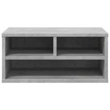 vidaXL Support d'imprimante gris béton 49x40x22,5 cm ingénierie du bois - Gris - Voir 6