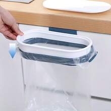 1个带盖房车厨房垃圾桶，悬挂式便携垃圾桶，白色盖子黑色框架，节省空间的方形设计，适用于房车、露营车、船只和浴室，手动操作无需用电，耐用易清洁，减少异味，适用于室内外小空间的储物整理。 - 多色 - 查看 4