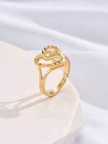 1 chiếc nhẫn sáng tạo cổ điển 26 chữ cái có thể điều chỉnh, phong cách châu Âu và Mỹ, phù hợp cho các cặp đôi - Vàng - Xem 36