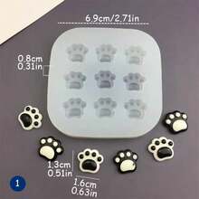 1pc Silicone Mold Cat Paw 9-Cavity & Bone 6/10-Cavity, Handmade Candle, Soap, Wax, Clay, Aromatherapy Plaster, Epoxy Resin, Jewelry Decoration, Resin Casting, Plaster DIY Decor Craft Tool, Durable Soft Material, Add Luxury To Home Decor, Flexible And Easy To Use, Wedding, Graduation, Birthday, Party Decoration Gift Supplies - White - View 12