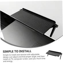 Soporte para Decodificador de TV Negro Grande Estante Organizador para Monitor y Pantalla Soporte Ergonómico para Oficina y Hogar Mejora Postura y Alivia Fatiga Visual - 1 - Ver 5