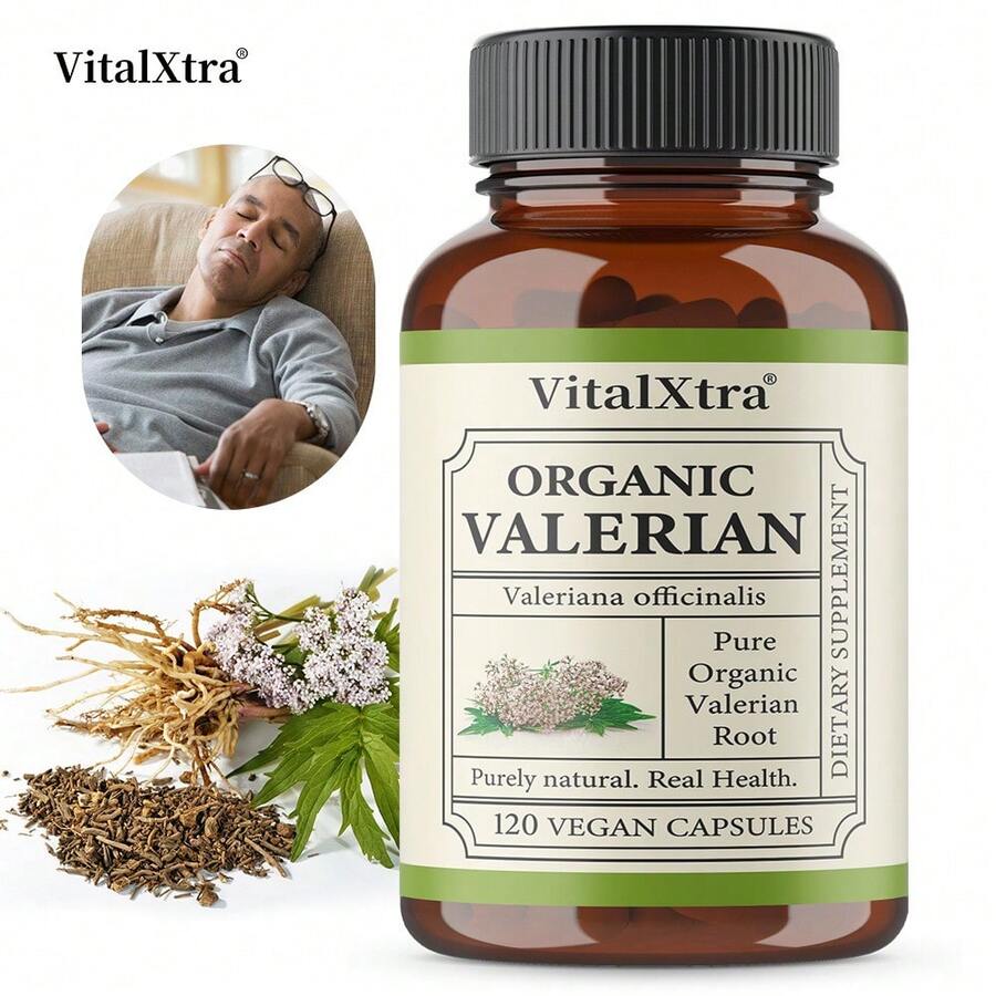 Valerian Root Supplement - Supports Sleep And Heart Health, Promote Muscle And Relaxaction - 120 Capsules - 1 Bottle - View 1