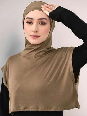 Elegant Ramadan-huvudduk med huva, lämplig för Eid Al-Fitr-tillbehör, vindtät och solskyddande huvudbonad för dagligen