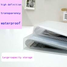 A5 4-Pocket Clear Card Album, Holds 3-Inch Cards, Transparent Storage Album, Large Capacity Cartoon Peripheral A5 Clear Collection Card Album - A Four-panel Frosted Card Album [30 Pages, Holds 120 Cards] - View 2