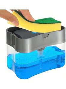 EstiloEMAGIE Dispensador de Jabón Cocina: Jabonera Despachador de Jabon Liquido para Trastes de Cocina Soap Dispenser con Esponja para Fregadero 380 MLVersión mejorada - 330 ml - Ver 9