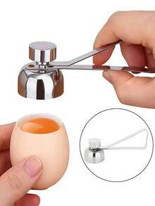 1 个不锈钢鸡蛋压碎器顶盖 - 快速简便的开蛋器，适用于生鸡蛋、溏心蛋和煮熟的鸡蛋 - 厨房必备的去壳工具 - 耐用的金属设计 - 彩色 - 查看 4