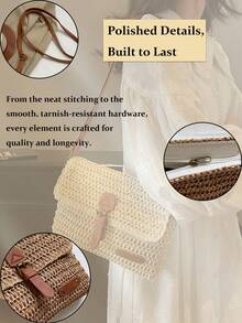 New Stylish Simple Plaid Patchwork Handbag Tote Shoulder Crossbody Bag For Women,Fall Winter Crossbody Bag Small Vintage Plaid Pattern Purse With Top Handle & Adjustable Strap, Mini Phone Bag For Essentials, Black And Brown Tartan Handbag,[US Local Warehouse] Secret Santa Gifts For Women,Travel Essentials,School Supplies,The Best Gift Choice, Birthday Gift, Valentine's Day - 彩色 - 查看 6