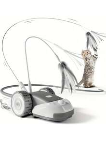 360° 3-In-1 Rotating USB Rechargeable Smart Feather Electronic Hunting Pet Toy - Multicolor - View 12