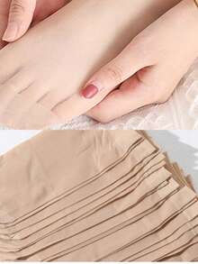 10 Pairs Solid Color Ankle Socks, Summer - Apricot - View 11