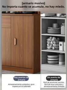 Mueble Organizador De Cocina Gran Capacidad 170cm Moderno - Blanco - Ver 9