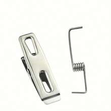 20个/10个 简约亮银色纯色细不锈钢衣夹，防滑条纹手柄，防锈，适用于室内/室外晾晒、洗衣、DIY手工制作