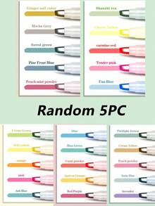 5pcs Double-Headed Fluorescent Highlighter Pens With Visible Window, Suitable For Daily Highlighting, Drawing, Marking, Plastic Material, Suitable For Office, School Supplies, Gifts, Back To School Season - Multicolor - View 15