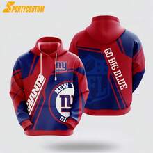 New York Giants 3D Hoodie Score Big With Fashion Is The Perfect 3D Hoodie (2) - 彩色 - 查看 1