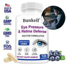 Bunkell Eye Pressure & Retinal Defense Dietary Supplement - With Bilberry & French Maritime Pine Extracts - Supports Overall Eye Health - 120 Capsules - 1 chai - Xem 9