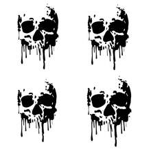 4pcs Car Stickers And Decals, Car Window Decals Vinyl,  Black  With Dripping Effect Design Automotive Decals,Funny Bumper Stickers - A - Xem 11