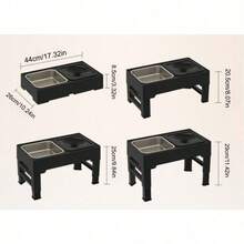 Elevated Dog Bowl, Adjustable Height Stainless Steel Pet Bowl, Floating Drinking Bowl, Multi-Functional Foldable Pet Feeder, Suitable For Medium/Large Dogs & Cats, Neck Protection Anti-Choking