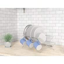 SimpleHouseware Collapsible Dish Drying Rack Chrome - cromo - Ver 6