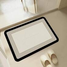 极简柔软硅胶浴室垫，吸水防滑入口地毯，家用夏季地毯，前门垫，超强吸水，速干，橡胶底，防滑垫，可水洗，超柔软浴室垫，浴室地毯，浴室入口门垫，速干垫，加厚超强吸水！ - 彩色 - 查看 4