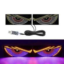 2个汽车挡风玻璃恶魔眼灯 - USB LED汽车氛围灯，11种动态模式 - 即插即用，安装简便 - 适用于SUV、卡车、房车的恶魔眼日间行车灯 - 炫酷蓝色装饰灯，可用于室内/室外装饰 - 防水，适用于大多数轿车/SUV及其他车辆。 - 彩色 - 查看 16