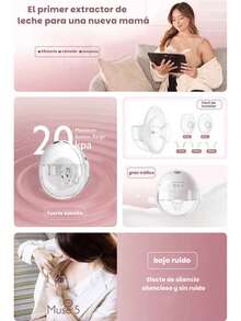 Extractor de leche portátil con pantalla LED YOUMIAOBEI - Blanco - Ver 6