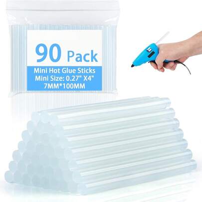 20/50/90 pièces Mini bâtons de colle chaude en vrac, bâtons de colle transparente pour pistolet à colle pour métal, bois, verre, projets d'artisanat et scolaires DIY, liaison
