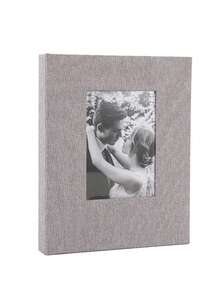 Álbum de fotos cubierto de lino de 6 pulgadas, con capacidad para 72 fotos, álbum de película instantánea con páginas insertables, protege las fotos, de vuelta a la escuela, útiles escolares, álbum de fotos cubierto de lino de gran capacidad de 6 pulgadas con páginas insertables - Multicolor - Ver 16