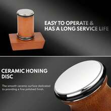 Rolling Knife Sharpener Set With Diamond And Ceramic Discs, 15°20°, Different Angles For Sharp Edges, Suitable For Any Hardness Of Steel, Wooden Grips For Honing Knives Sharpening Kitchen Gadgets - 5 ANGLES- BROWN - View 7