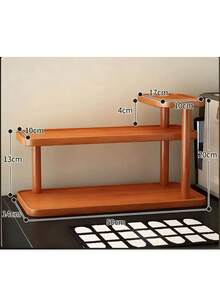 1pc 3-Tier Bamboo Countertop Organizer Rack, Suitable For Storing Cosmetics, Perfumes, Spices And Office Supplies - High Quality Bamboo Bathroom Vanity Storage Cabinet, Minimalist Design, Multi-Purpose Shelving Unit For Jewelry, Cosmetics And Home Goods, Smooth Bamboo Surface - Brown - View 13