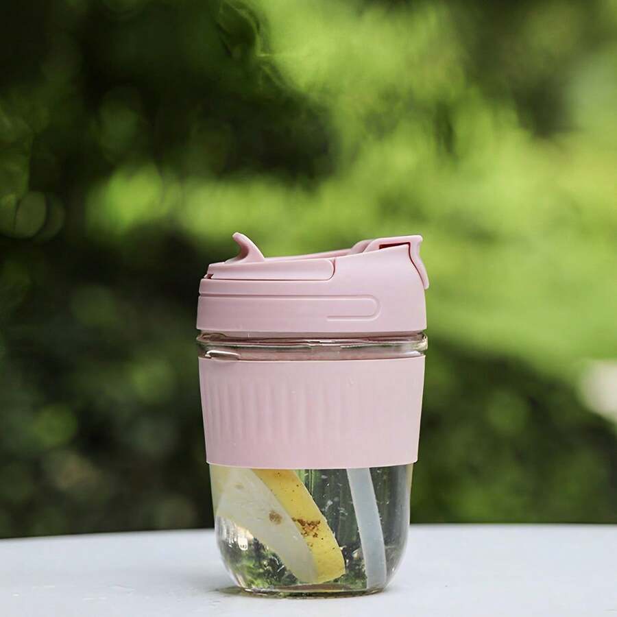 TendenciaTaza Café Portátil Térmica Con Tapa Y Pajilla Pop-up 350mlCalidad premium - Violeta - Ver 1