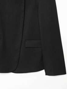 TF.MLN Áo khoác blazer nữ mùa xuân thu, tay dài, cổ đứng, kiểu dáng công sở, màu đen. - màu đen - Xem 11