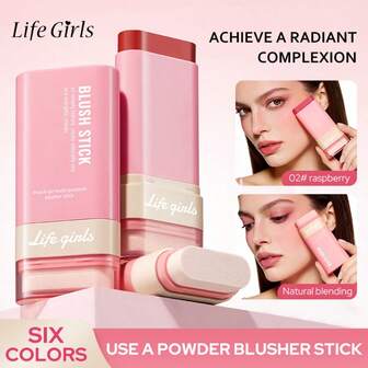 Life Girls บลัชออนสติ๊กอเนกประสงค์ พีชชี่ 6 สี ติดทนนาน เนื้อแมท เป็นธรรมชาติ กันน้ำ บลัชออนเนื้อครีม สำหรับแต่งหน้าประจำวัน 13g