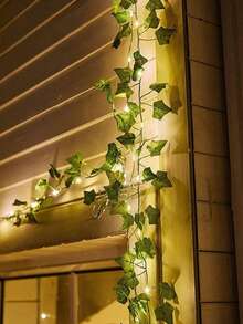 1/2/3/4/5/6 件装人造常春藤 LED 灯串，2 米（6.56 英尺）/20 LED 悬挂式植物 DIY 绿叶背景装饰灯，适用于节日卧室墙面装饰、婚礼派对餐桌装饰、花园灯、花园装饰、婚礼装饰、房间装饰、生日毕业礼物