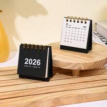 2026 Mini Desk Calendar Set - Monthly Planner With Gold Accents, Compact Design, Perfect For Home, Office, Parties, Valentine's Day And Back To School Gifts, Desk Calendar Set, Office Supplies, Elegant Cover Design, Durable Paper Material, Mini Calendar, Desk Calendar, Calendar Pad, Office Desk Accessories. - Multicolor - View 8