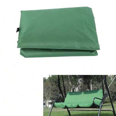 Garden Courtyard Outdoor Waterproof Polyester Taffeta Threeseater Swing Chair Hammock Seat Cushion Cover Cushion Cover 150*50*10CM (Green)