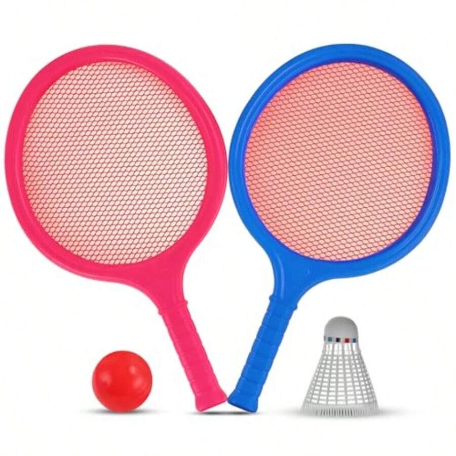 Badminton Set for with 2 Rackets Ball and Birdie - como en la foto - Ver 1