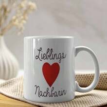 1个11盎司陶瓷马克杯。情人节红色爱心图案印花咖啡杯。浪漫又有趣。适合任何场合。美观实用，满足日常补水需求。是节日或生日送给家人或男女朋友的完美礼物。 - 彩色 - 查看 3