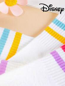 1 Pair/5 Pairs/10 Pairs Women's Ankle Socks - Disney Stitch Pattern, Couple Ankle Socks, Colorful Striped Sports Ankle Socks, Versatile Style, Suitable For Daily Wear And As Holiday Gifts - Multicolor - View 6