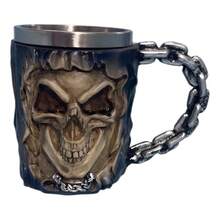TendenciaTaza Tipo Tarro Cráneo De Calavera Con Mango De CadenaCalidad premium - Azul - Ver 2