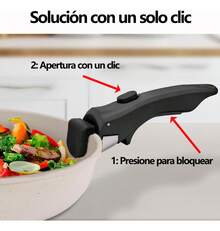 TendenciaMango De Olla Extraíble Pinza De Repuesto Para Sartén NegroCalidad premium - 1 - Ver 1
