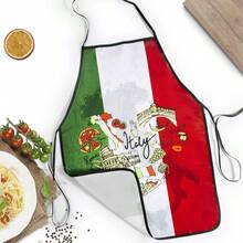 Granbey Funny Apron for Men Women Baking Gardening Sewing BBQ Waterproof Cute Gifts - Bandera italiana - Ver 6