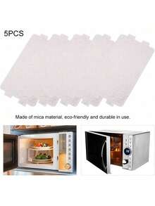 EstiloPlaca De Mica Para Horno De Microondas, 5 Piezas Universal Para Horno De Microondas, Cubierta Para GuíA De Ondas, Placa De Aislamiento TéRmico, Accesorio De ReparacióN De Repuesto Para Uso En CocinaVersióN Mejorada - 1 - Ver 3