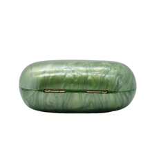 Women Acrylic Clutch Purse Marbled Evening Handbags Bridal Purse Elegant Shoulder Bag For Wedding Cocktail Party Prom - Grass Green - 查看 5