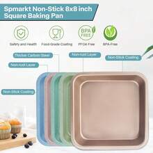 Tendencia8  1 Molde Rectangular Para Pasteles Bandejas Para HornoCalidad premium - Dorado - Ver 2