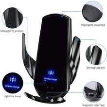 无线车载充电器，15W快充车载手机支架，自动夹紧对准出风口手机支架，兼容 17、16、15、14、13、12、Mini、Pro Max、Plus、11、XR、XS、X、8等机型，兼容三星Galaxy S25、S24 Ultra、S23、S22、S21、S20、Note 20等机型。 - 黑色 - 查看 5