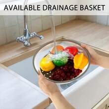 2 In 1 Upgrade Collapsible Microwave Lid (10.5 Inches) – Vented Folding Plate Cover. Acts As A Microwave Splatter Cover And Vegetable/Fruit Cleaning Basket, A Multi-Function Kitchen Tool For Easy Heating, Mess Prevention, And Produce Cleaning. - 彩色 - 查看 6